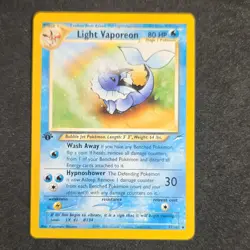 The Pokemon Company Pokemon TCG 1st edition Light Vaporeon 52/105 Neo Destiny - Image 1