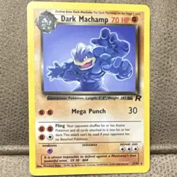 Pokemon TCG Dark Machamp 27/82 Team Rocket Unlimited Rare Regular English 70 HP - Image 1
