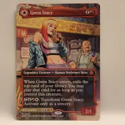 Gwen Stacy, SPM M 0202 (Scene Card), Magic: The Gathering, NM/M, READY TO SHIP - Image 1