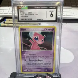 Mew Pokemon Black Star Promo 040 Value Box CGC 6 - Image 1