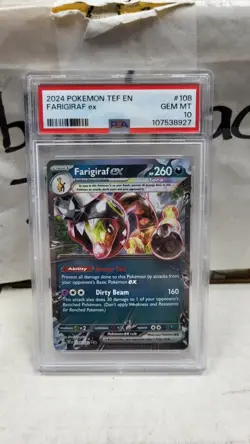 2024 FARIGIRAF EX TEMPORAL FORCES DOUBLE RARE POKEMON TCG PSA 10 GEM MINT #108 - Image 2