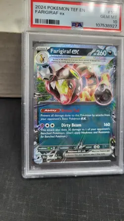 2024 FARIGIRAF EX TEMPORAL FORCES DOUBLE RARE POKEMON TCG PSA 10 GEM MINT #108 - Image 4