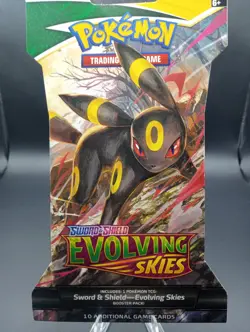 2021 Pokemon Evolving Skies EMPTY sleeve NO PACK OR PACK WRAPPER - Image 1