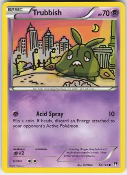 Trubbish 56/122 Common BREAKpoint Pokemon Lightly Played - Image 1