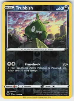 Trubbish 043/073 Common Champion's Path Pokemon Reverse Holo Near Mint - Image 1