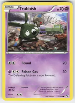 Trubbish 67/113 Common Legendary Treasures Pokemon Lightly Played - Image 1