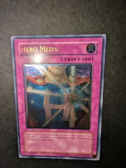 Yugioh Hero Medal STON-EN050 1st Edition Ultimate Rare Excellent Condition - Image 2