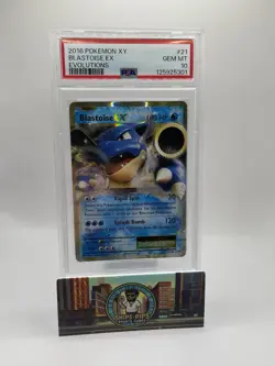 Pokemon TCG Blastoise EX XY Evolutions Holo Rare Card 21/108 PSA 10 Gem Mint - Image 1