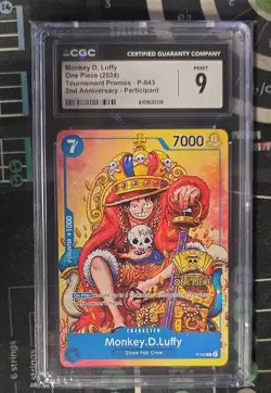 Monkey.D.Luffy (2nd Anniversary Stamped Promo) P-043 One Piece Promotion Card - Image 1
