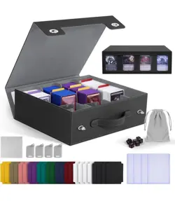 GreyTCG Trading Leather 4000+ Deck Box Card Storage Display Box For TCG MTG - Image 1
