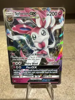 Sylveon GX 92/145 Guardians Rising Rare Holo Pokemon Card NM - Image 1