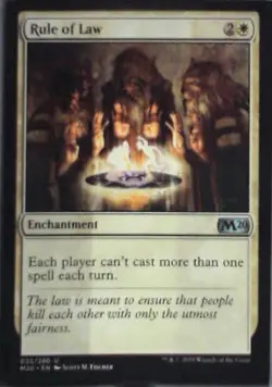 Rule of Law - Core Set 2020: #35, Magic: The Gathering Nm R206 - Image 1