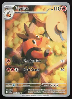 Pignite 097/086 Illustration Rare White Flare Pokemon Holo Near Mint - Image 1