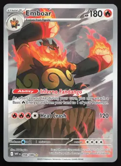 Emboar 098/086 Holo Illustration Rare White Flare Pokemon Holo Near Mint - Image 1