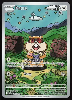 Patrat 152/086 Illustration Rare White Flare Pokemon Holo Near Mint - Image 1