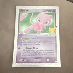 Pokemon TCG Mew ex 25th Anniversary Rare Holo EX Basic 90 HP English 2006 - Image 1