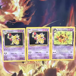 Pokemon TCG Team Rocket/Base Set 3 Card Lot - Kadabra, Dark Kadabra - Image 1