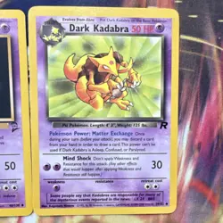 Pokemon TCG Team Rocket/Base Set 3 Card Lot - Kadabra, Dark Kadabra - Image 2