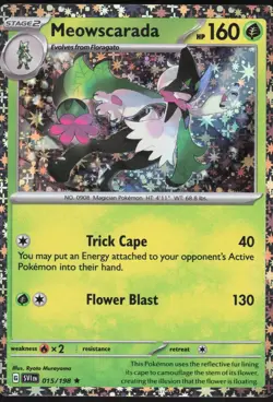 MEOWSCARADA 015/198 HOLO RARE MISCELLANEOUS CARDS & PRODUCTS POKEMON NM - Image 1