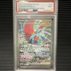 Pokemon TCG Roaring Moon ex 251/182 SV04 Paradox Rift EN PSA 9 Holo SIR - Image 1