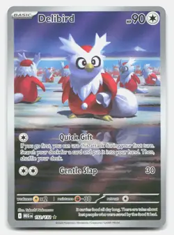 Delibird 152/132 Illustration Rare Mega Evolution Pokemon Holo NM - Image 1