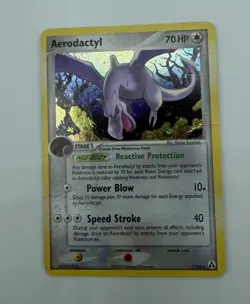Pokemon TCG Aerodactyl Holo Rare EX Legend Maker 1/92 2006 DMG - Image 1
