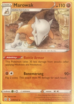 Marowak - Pokemon TCG - Sword & Shield - Battle Styles - 070/163 - Image 1
