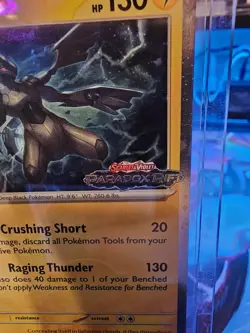 Pokemon: Zekrom 066/182 SV04: Paradox Rift -Stamped Promo Cosmos- Holo - Image 3