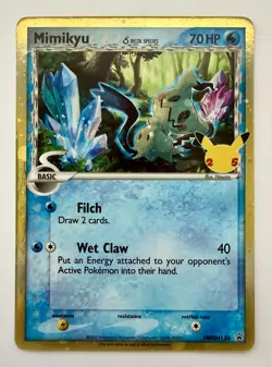 MIMIKYU Delta Species SWSH136 SWSH Sword & Shield Black Star Promo Card Holo - Image 1