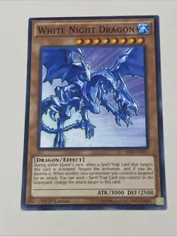 Yugioh - White Night Dragon x 3 - 1st Edition NM - Plus Free Holo Card - A - Image 3
