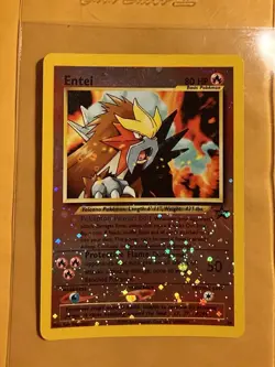 Entei #34 Pokemon Card Black Star Movie Promo Reverse Holo 2001 (see photo) - Image 1