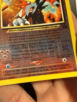 Entei #34 Pokemon Card Black Star Movie Promo Reverse Holo 2001 (see photo) - Image 4