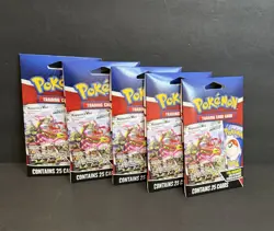 (5) Pokemon Trading Card Mystery Packs 25 Cards 1 Foil Guaranteed | New & Sealed - Image 1