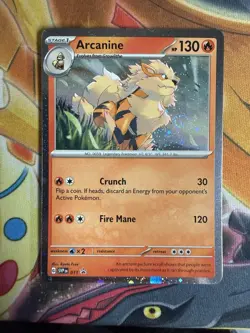 Arcanine 011 Pokemon SVP Black Star Promo Cosmos Holo SWIRL 🌀 Card NM - Image 1