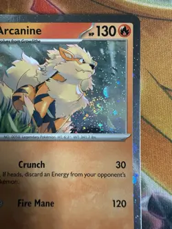 Arcanine 011 Pokemon SVP Black Star Promo Cosmos Holo SWIRL 🌀 Card NM - Image 2