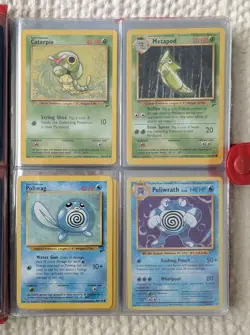 Red Pikachu Pokemon Binder From 1999 With Vintage Cards & Holos Lot Of 64 Cards - Image 3