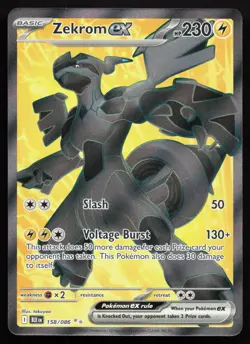 Zekrom ex 158/086 Holo Ultra Rare Black Bolt Pokemon Holo Near Mint - Image 1