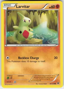 Larvitar 40/124 Common Fates Collide Pokemon Lightly Played - Image 1