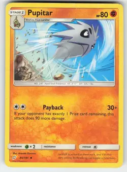 Pupitar 80/181 Uncommon Team Up Pokemon Moderately Played - Image 1