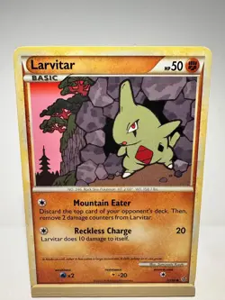 Larvitar 50/95 Common HGSS Unleashed Pokemon Lightly Played - Image 1