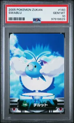 PSA 10 GEM MINT Swablu #140 Carddass Zukan Advanced Gen. Bandai Pokemon POP 2 - Image 1