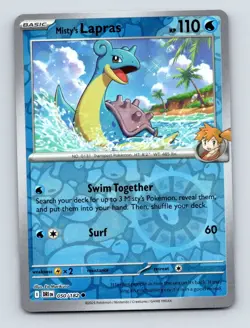 Misty's Lapras - 050/182 Reverse Holo - Destined Rivals (SV10) - Pokemon NM/M - Image 1