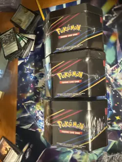 Pokemon TCG Lot Of 3 Crown Zenith Tins Galarian Zapdos Promo x3 - Image 5
