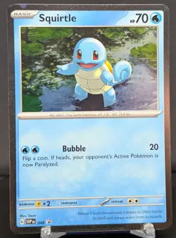 Pokemon Squirtle #048 English SVP Black Star Promo Cosmos Holo - Image 1