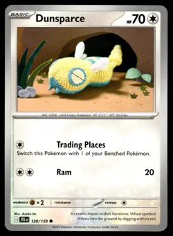 Dunsparce 120/159 Common Journey Together Pokemon Near Mint - Image 1