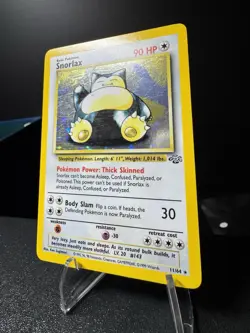 Pokemon TCG Snorlax Holo Card Jungle Set, Unlimited Rare, Card 11/64 LP - Image 2