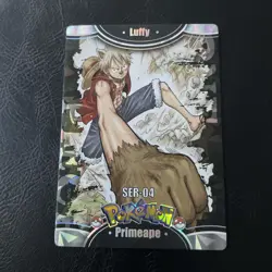 Primeape x Luffy One Piece SER-04 Pokemon Mengka 2.0 Chinese Non TCG mint holo - Image 1