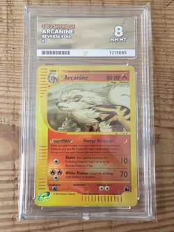 2003 POKEMON SKYRIDGE #3 ARCANINE-REVERSE FOIL ACE 8 With ACE LABEL - Image 1