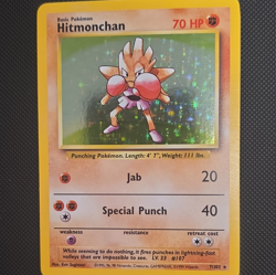 Pokemon Hitmonchan Base Set 7/102 Holo Rare Unlimited Eng NM - Image 1