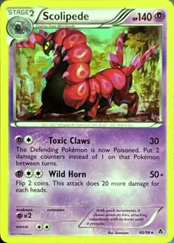 Scolipede 40/98 Rare Emerging Powers Pokemon Near Mint - Image 1